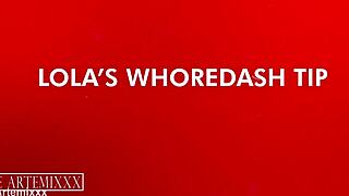 lola’s whoredash tip gets her bent over for big cock