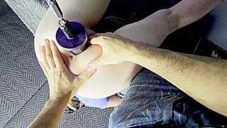 petite girlfriend gets tied up in reality scene