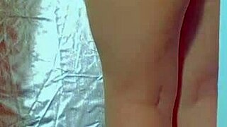 Desi college girl plays with glass dildo