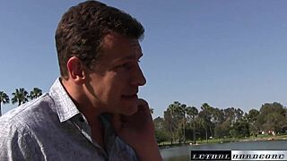 Teen Casey spreads her pussy and gets a facial