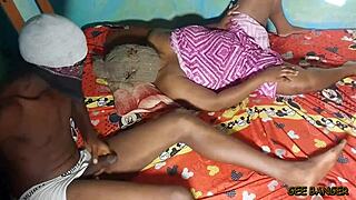 ebony queen gets FUCKED in amateur blowbang.