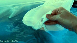 Hot tub blowjob gets steamy with redhead couple! Wet action awaits!