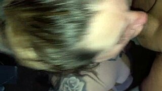 I suck beautiful black girl's natural tits and cum on her