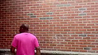 Private striptease with clothes ripped in warm weather