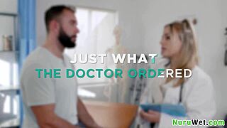 Petite Blonde Masseur Explains Nuru Massage Then Fucks Client Hard