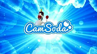 Huge natural tits explode in wild fingering cam session