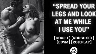He Dominates Girlfriend in Forest BDSM Roleplay