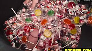 horny asian teen 18+ licked and humped doggystyle by big dick neighbor on halloween