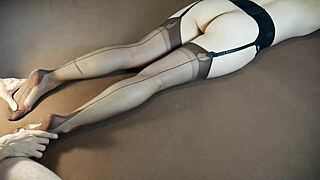 Why Does This Horny Milf in Stockings Crave Soles Massage So Badly?