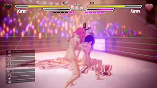 This lesbian battle features intense anal and squirting scenes