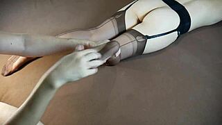 Why Does This Horny Milf in Stockings Crave Soles Massage So Badly?