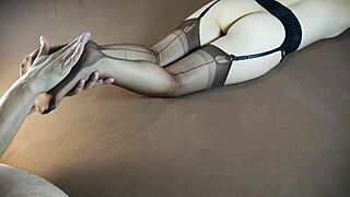 Why Does This Horny Milf in Stockings Crave Soles Massage So Badly?