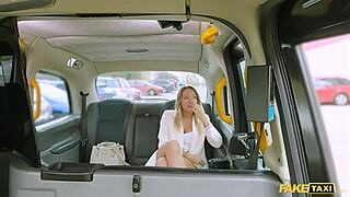 Fake taxi milf gets wild post-divorce. She bangs hard in car!