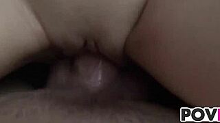 I watched tight gal Aubrey Sky ride my monster cock in POV