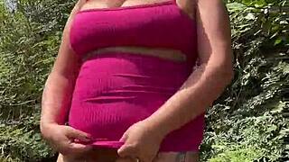 Park Walk Turns Into Latina BBW Pussy Pounding. Big Cock Action Outdoors!