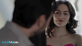 Slender brunette moans as she's pounded in missionary, then gets a load on her trimmed bush.