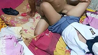 High school girl bangs stepbrother before heading to class.