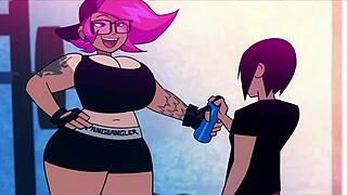 princess ethel receives a blowjob and pussy sex in the gym by fangdanger