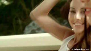 I watch these beautiful blonde and redhead babes kissing and using toys for lesbian fun, masturbating together