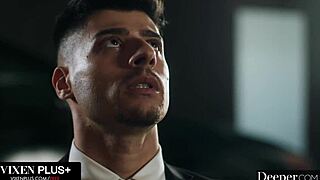 Redhead deepthroats and rides cock to teach lesson