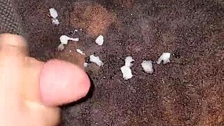 Stroking monster cock in fleshlight until cumshot.