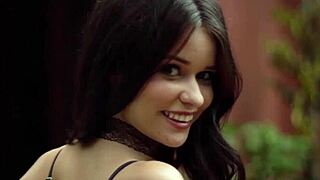 petite latina milf salena storm strips out of lingerie, revealing her small tits