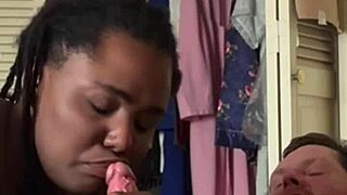 i bent over for doggystyle blowjob in the bedroom