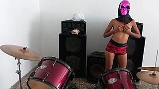 Hot Latina brunette at stepfather's for Halloween 😈.