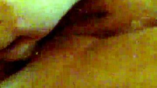 MZ Slippery enjoys a relaxing solo session in front of the mirror