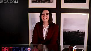 Teen student in stockings teases with feet