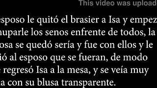 Isa with a single friend in a group setting