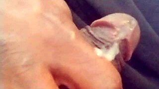 i just got home from work and started fantasizing about my girlfriend wife with slow motion masturbation leading to wet cum in the garage