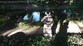 hey, check out this hairy mature flashing in the park?