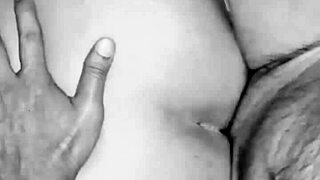 the colombian amateur gets her big ass fucked by a monster cock in black and white