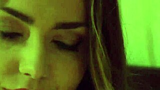 Blonde dom undresses tight lesbian slaves in bondage