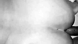 the colombian amateur gets her big ass fucked by a monster cock in black and white