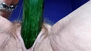 i can’t believe granny fucks hairy holes with cucumber!