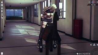 The spoiled Asian girl causes trouble in the house.