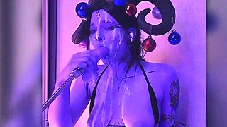 Wow! Devil Girl Filled with Cum Delivers Wild Blowjobs in Costume!