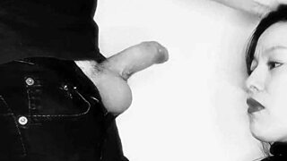 Amateur Horny Babe Deep Throats Cock and Swallows Cum in Close Up Fetish Scene