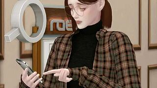 My boss bangs my wife in steamy office sex from Sims 4 erotic story.