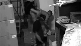 Hot Babe Sucks and Fucks Hard in Stock Room.