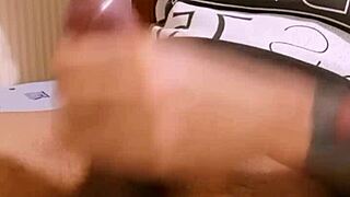 masseuse gives solo blowjob to monster cock