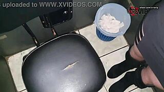 intense humiliation as slut swallows cum from strangers at gloryhole