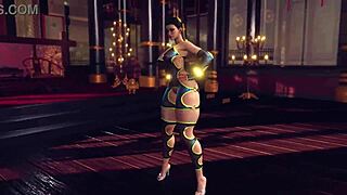 Feeling Wild with Busty Chun Li Dancing Solo in Temple