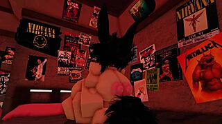 Teaching her ass to take big white cock in roblox