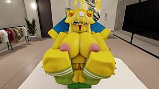 Watch this furry noob couple fuck with big tits and asses in a modern Robloxian house?