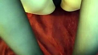 doing a footjob in stockings first try in my life, homemade fetish with cumshot pov