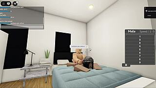 Couple with big tits having sex on Roblox platform.