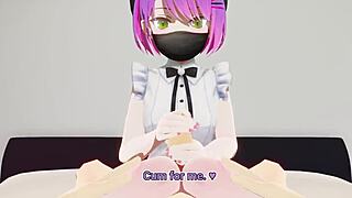 Towa's special service with footjob and blowjob